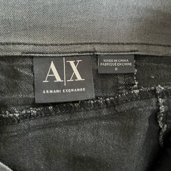 Armani Exchange Charcoal Distressed Mini Skirt Women’s Size 0 - Picture 9 of 14